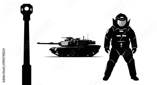 Tank, Military Suit, and Cannon: Heavy Armor and Soldier Comparison