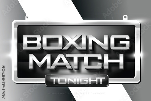boxing match text 