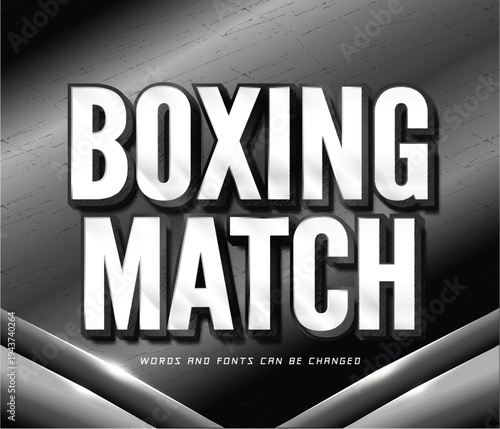 boxing match text 