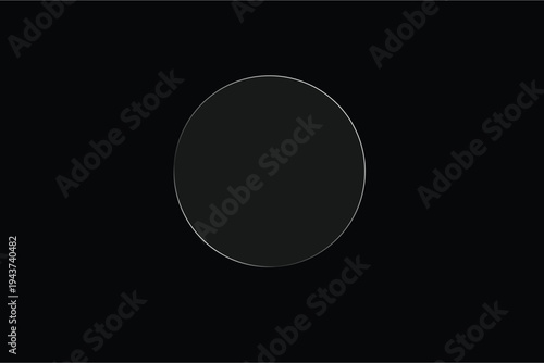 Liquid Glass Square Frame on White Background