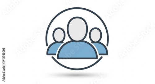 Group of People Icon Representing Community and Social Connection.