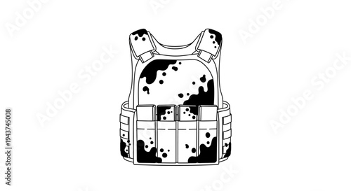 Bulletproof Vest, Tactical Gear, Military Equipment, Combat Protection, Law Enforcement, Army Vest