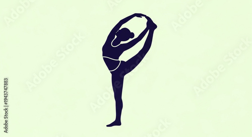 Silhouette of a Person Performing Yoga Pose.