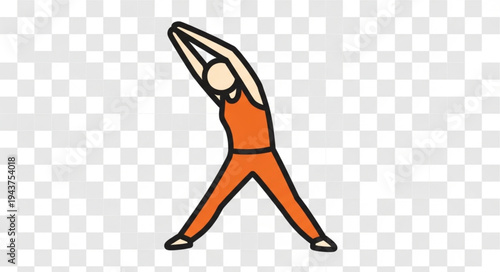 Cartoon Person Performing Yoga Pose Illustration.