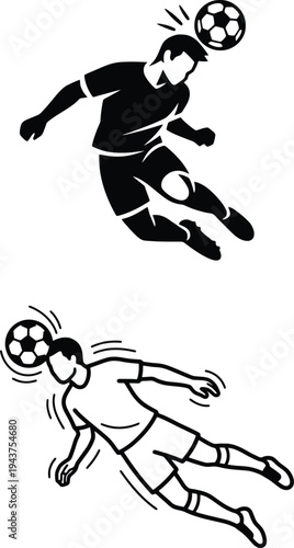 Soccer Header Jump Icon