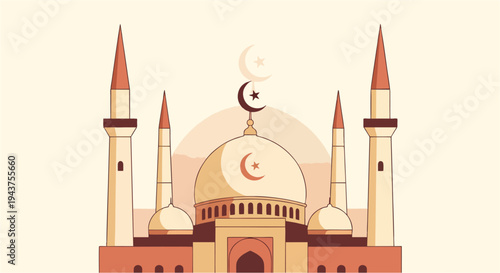 Blue Mosque and historic mosques with domes and minarets in Istanbul Turkey skyline