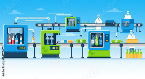 Beverage Factory Production Line.