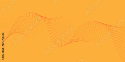 simple red orange blend wave line art for banner poster background.
