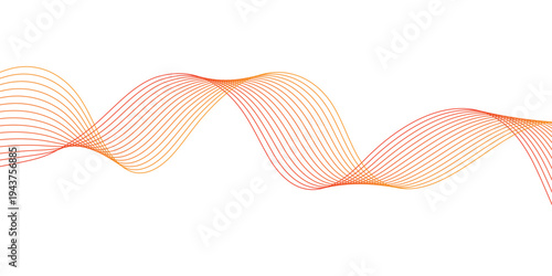 simple red orange blend wave line for banner poster background.