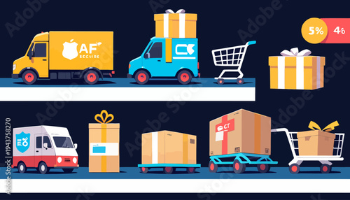 vector illustration of a truck