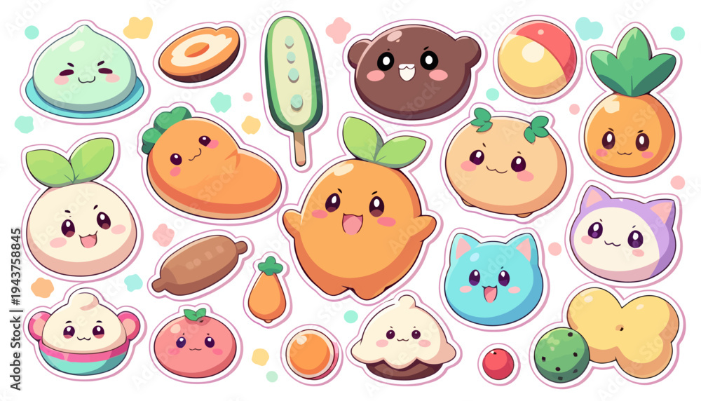 Fototapeta premium set of vector icons of fast food