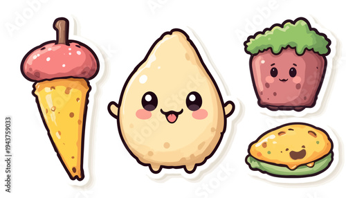 set of vector icons of fast food