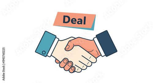 Handshake with deal agreement on for business partnership, Generative AI.