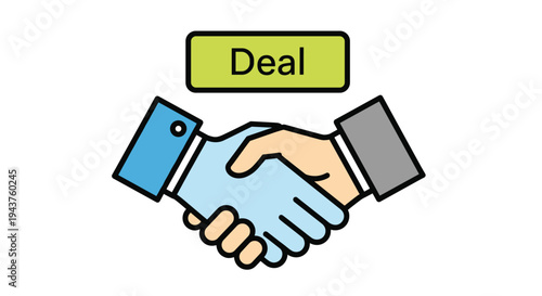 Handshake with deal agreement and partnership concept, Generative AI.