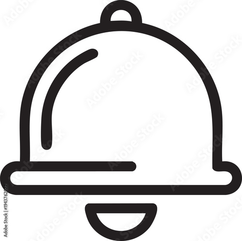 Simple black and white line drawing of a covered serving dish