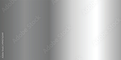 abstract background Silver foil background with metal mirror texture. Chrome gradient surface with light gloss. Vector aluminum grey sheet with reflection. Platinum and titanium