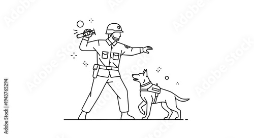 Police Officer Training Dog for Security and Law Enforcement
