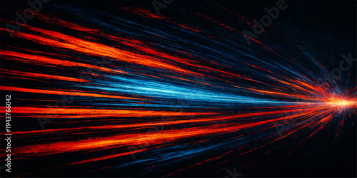 Abstract red energy lines with glowing fire motion pattern
