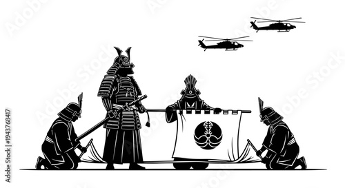 Samurai Warriors and Helicopters: A Fusion of Ancient and Modern Warfare