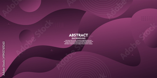 Purple geometric business banner design. Creative banner design with wave shapes for templates. Eps10 vector.