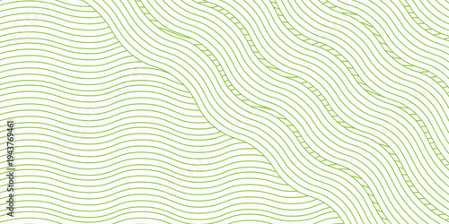 farm green banner, organic abstract background with fields. wavy green lines, natural organic products. vector ilustration