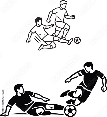 Soccer Sliding Tackle Icon