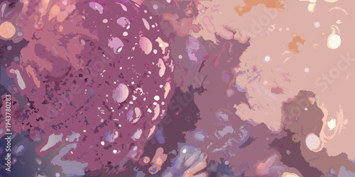 Abstract digital painting featuring swirling pink and purple hues