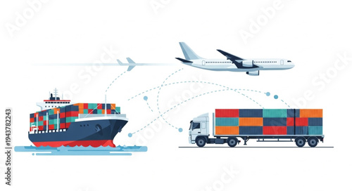 Container Shipping Logistics Transportation.