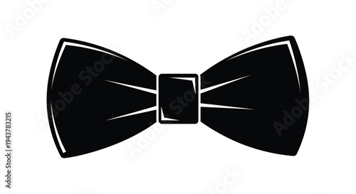 A striking black bow tie design a fashionable accessory silhouette