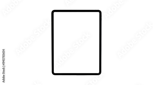 Tablet device isolated on transparent background. Silver color. 3d rendering