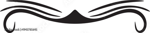 Vector decorative mustache ornament element