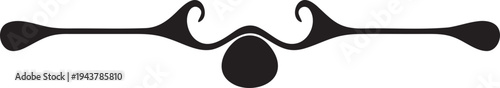 Black ornamental divider vector