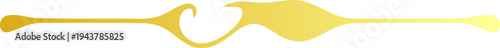 Golden ornamental line vector element