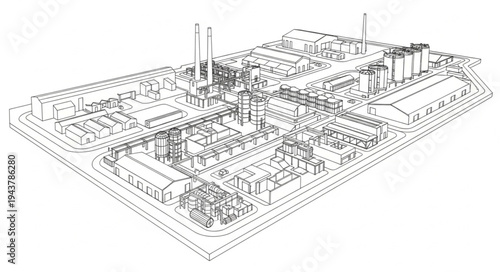 City Block Urban Infrastructure Layout.