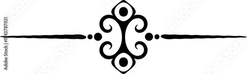 Vector ornamental divider element