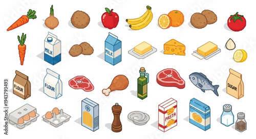 Food and drink items collection.