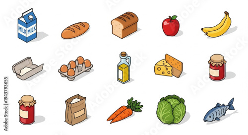 Food and drink items collection.