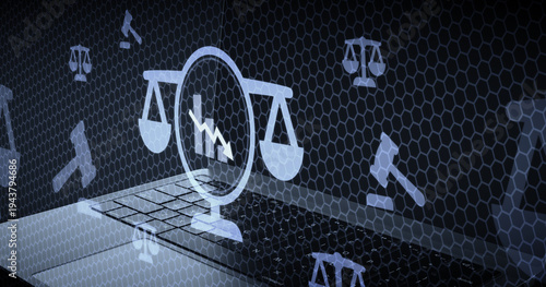 Bild auf Leinwand Justicia financiera y leyes de mercados de valores conceptos de derecho bursátil