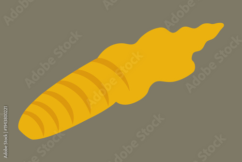 Stylized Yellow Corn Cob Illustration maize food