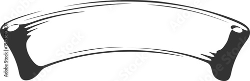Vector illustration of a black handle or grip