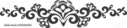 Black ornamental border vector design element
