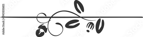 Vector floral border decoration element