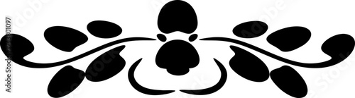 Black floral border vector illustration