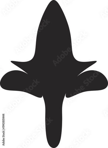Vector shark fin silhouette icon