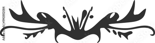 Black floral border vector illustration