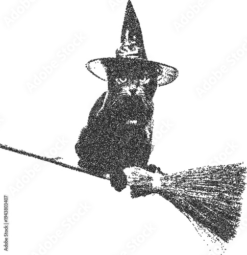 Cat retro y2k stipple design feline halftone brutalist urban vector png with clear background, kitten 2000s photocopy grunge tattoo gen z effect