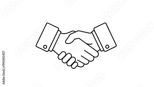 Handshake between two individuals, symbolizing agreement, cooperation, partnership, and successful business interaction.