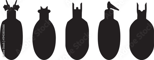 Five different types of bombs with unique features and characteristics