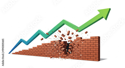 Green Arrow Breaking Brick Wall.