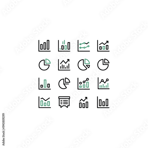 Financial Growth and Statistics Icon Collection